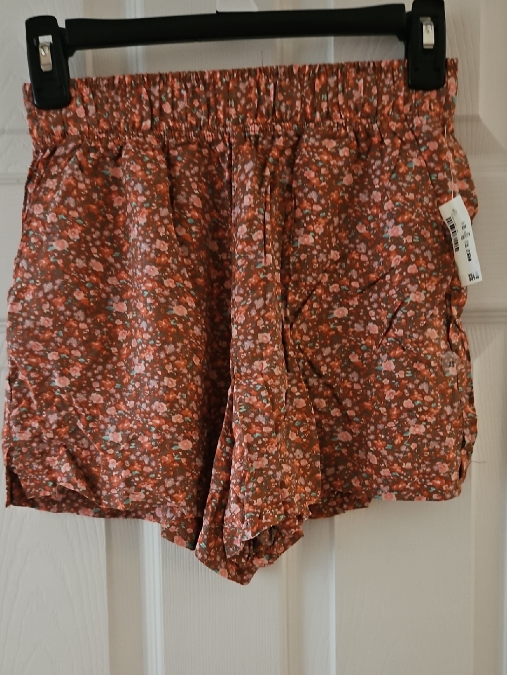 Aeropostale Rust Rayon Floral High-Waist Pocketed Shorts NWT